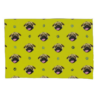 Taie d'oreiller Pug Jaune