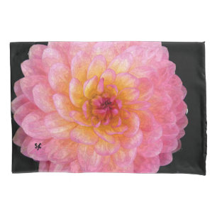Taie d'oreiller rose de dahlia