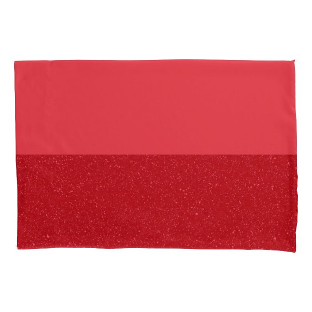 Taie d'oreiller rouge à texture partagée – Personn (devant)