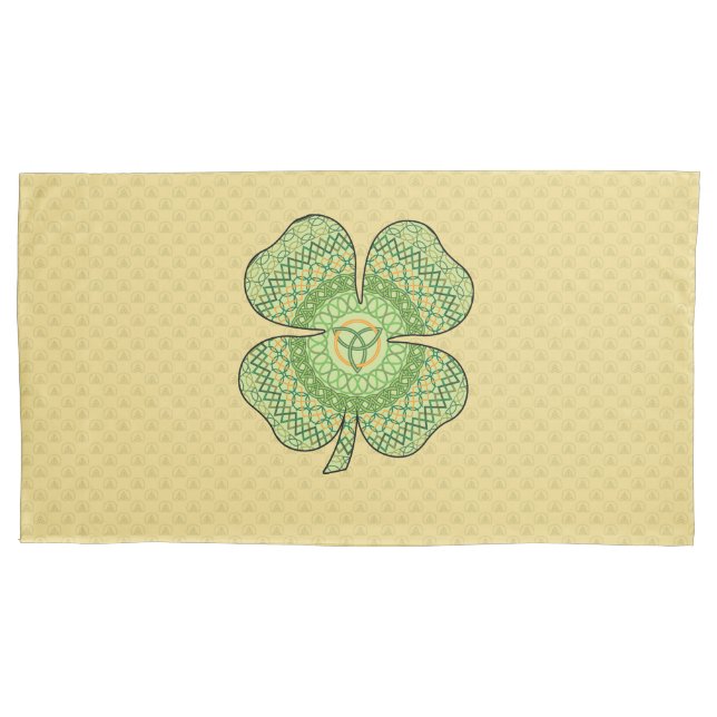 Taie d'oreiller Shamrock celtique (devant)