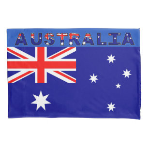 Taie d'oreiller simple de drapeau australien,