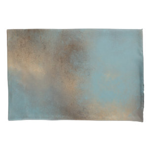 Taie d'oreiller Teal-Bleue peinte d'abrégé sur