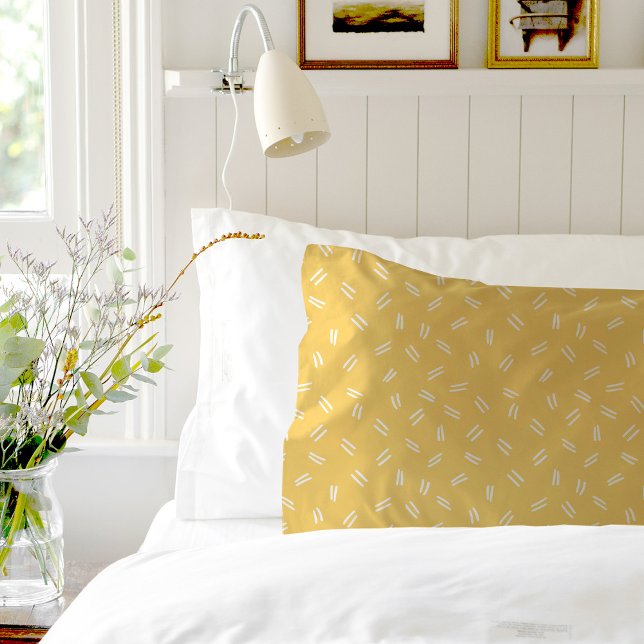 Taies d'oreiller à motif gribouillé jaune (Créateur téléchargé)
