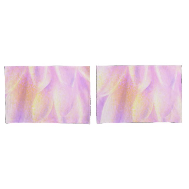 Taies d'oreiller standard de fleurs roses (devant-Set)