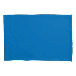 Taies d'oreiller uni bleu français
