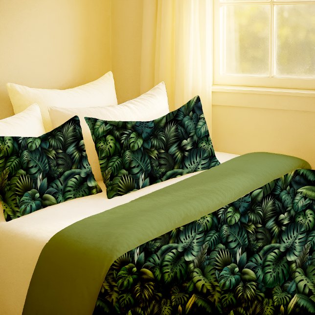 Taies d'oreiller Vert Botanique Jungle Tropical Mo (Pillowcase)