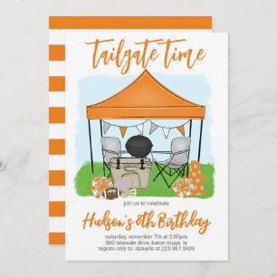 Tailgate Heure Football Anniversaire Invitation