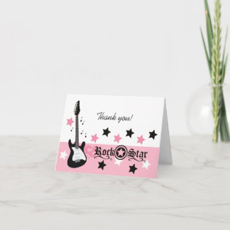 Taille de carte de note de Merci de *Pink* de