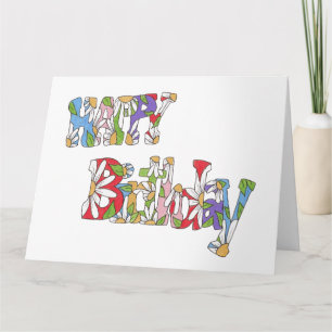Taille de la fête Carte d'anniversaire