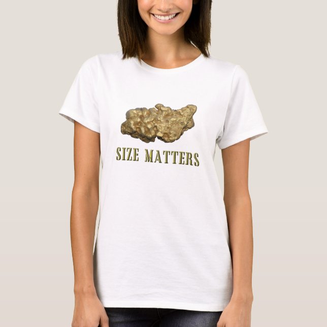 Taille de pépite d'or prospectant des T-shirts de (Devant)