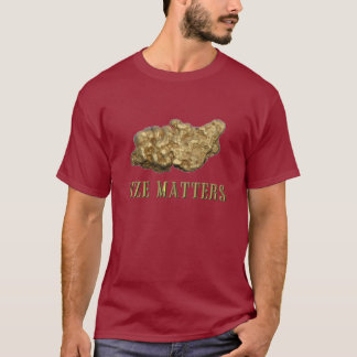 Taille de pépite d'or prospectant des T-shirts de