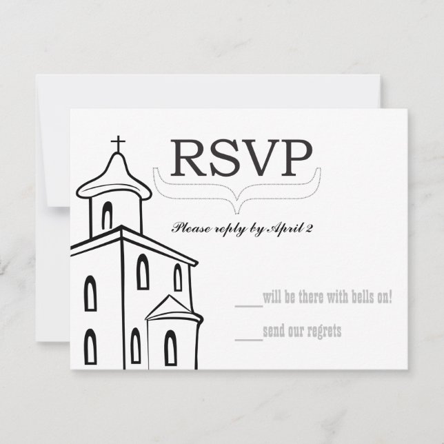 Taille de RSVP de chapelle pour les enveloppes de  (Devant)
