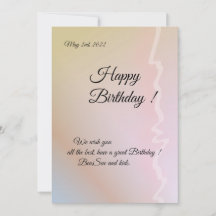 Taille standard Carte d'anniversaire, Pastel Altra