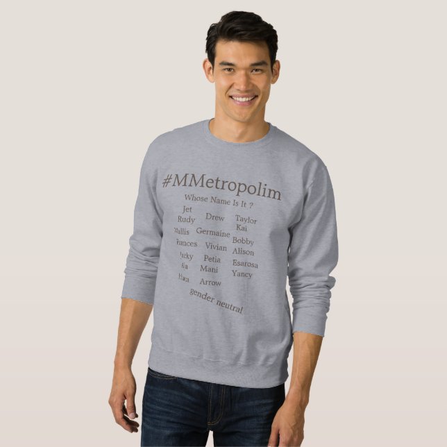 Taille sweatshirt Sm - 3X Dont Le Nom Est-Il? (Devant entier)