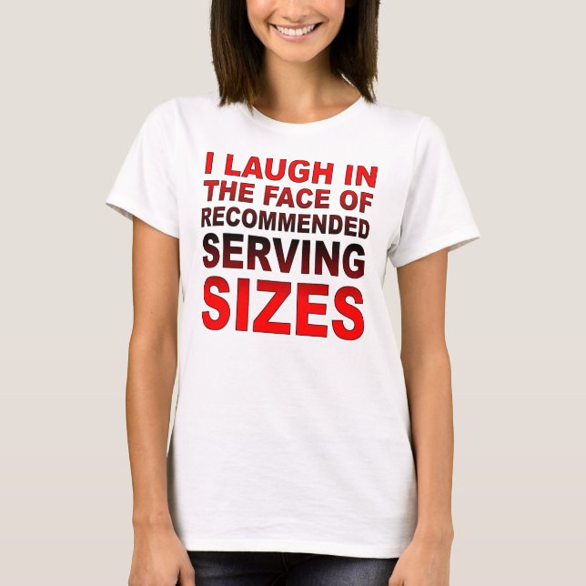 Tailles de service recommandées T-Shirt drôle (Devant)