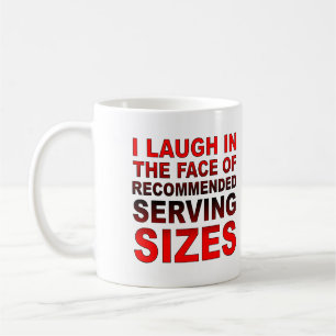 Tailles de service recommandées Tasse drôle ou tas
