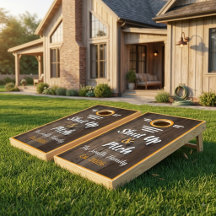 Tais-toi et Lance Bois Rustique Cornhole Personnal