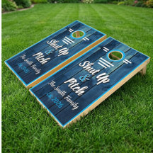 Tais-toi et Lance Bois Rustique Cornhole Personnal