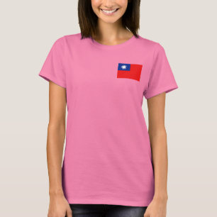 Taïwan Drapeau et carte t-shirt
