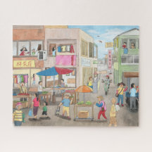 Taïwan Matin Illustration du marché Jigsaw Puzzle