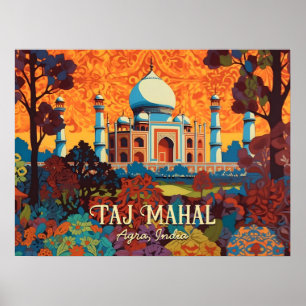 Taj Mahal Agra India Home Office Wall Art Poster
