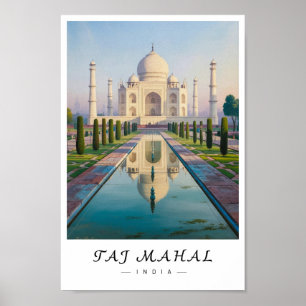 Taj Mahal Art mural Inde, Monument d'Agra