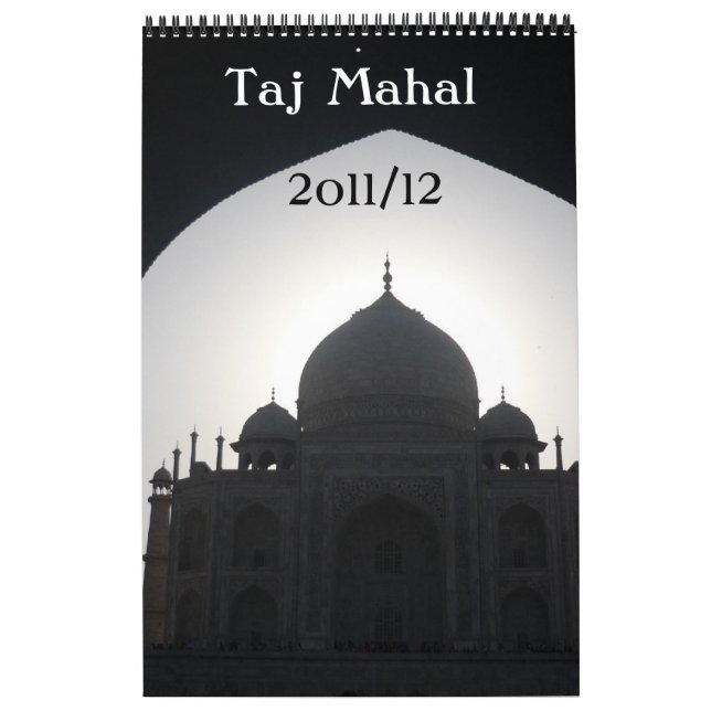 taj mahal calendrier de 18 mois à une page (Protection)
