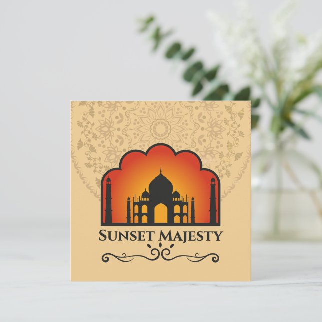 Taj Mahal Silhouette at Sunset (Debout devant)