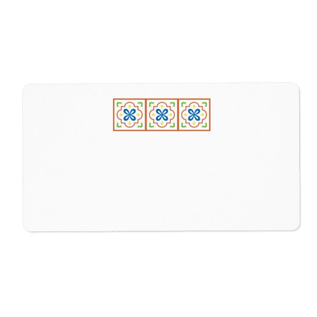 Talavera Espagnol Carreaux Étiquettes (Devant)