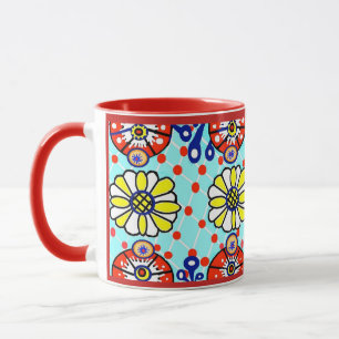 Talavera Mug - Cinco de Mayo - Fleurs
