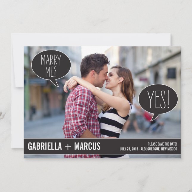 Talk Bubbles Mariage Enregistrer Les Cartes De Dat (Devant)