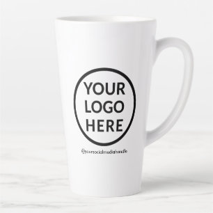Tall Latte Mug personnalisé avec logo No Minimum