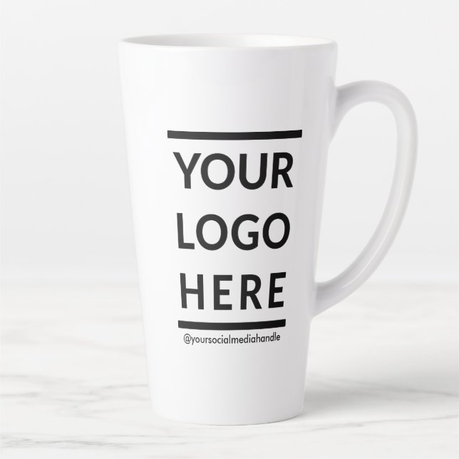 Tall Latte Mug personnalisé avec logo No Minimum 1 (Droite)
