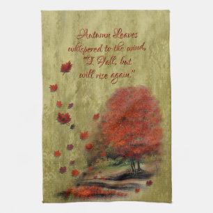 Talling Feuille Paysage Serviette de cuisine