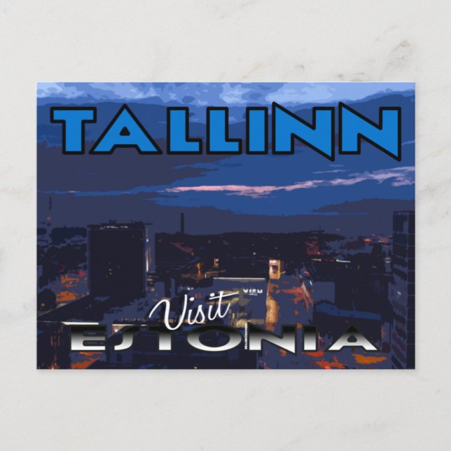 Tallinn, Visit Estonie carte postale (Devant)