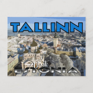 Tallinn, visite Estonie carte postale