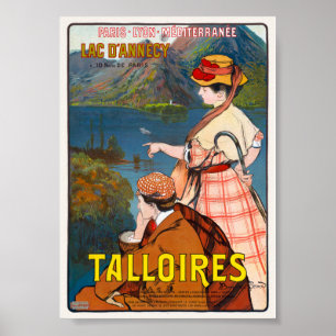 Talloires. Lac D'annecy Affiche Vintage 1910