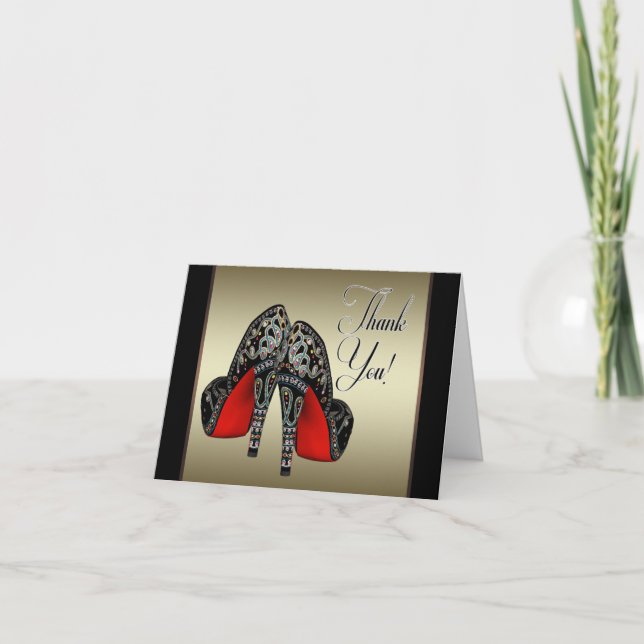 Talon Rouge Noir Or Merci (Devant)
