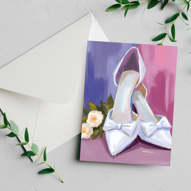 Talons de Mariée | Carte de Mariage à l'Aquarelle  (Créateur téléchargé)