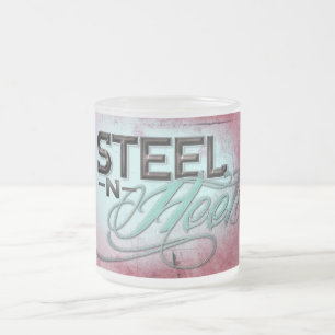 Talons en acier de la tasse N en verre givré