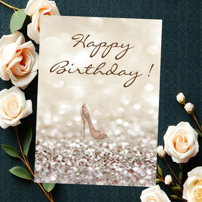 Talons hauts adorables sur carte d'anniversaire sc (Créateur téléchargé)