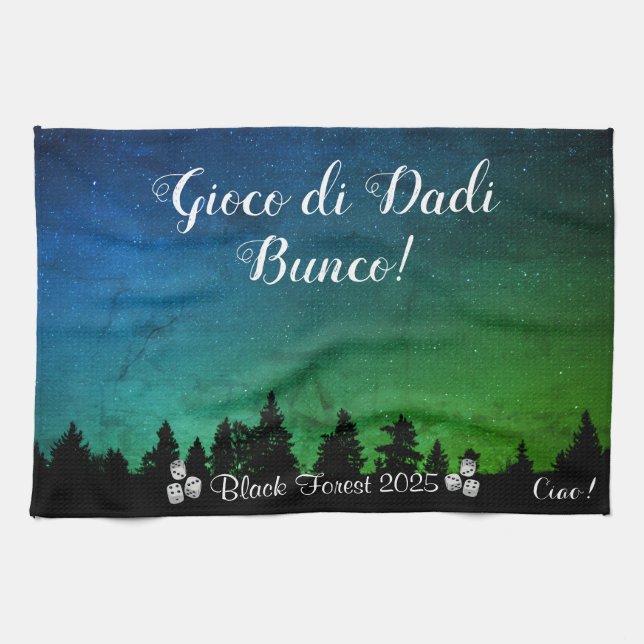 Tamara Green Blue Arrière - plan Bunco Serviettes  (Horizontal)