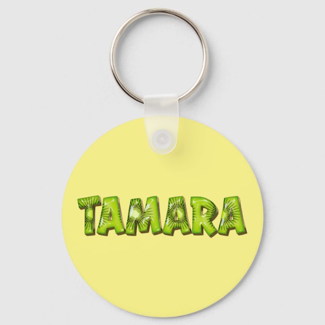 Tamara Name Kiwi Design Porte-clés (Recto)