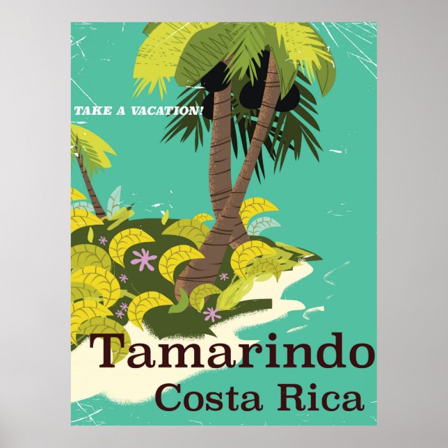 Tamarindo Costa Rica affiche de voyage (Devant)