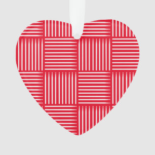 Tambour crosshatch rouge