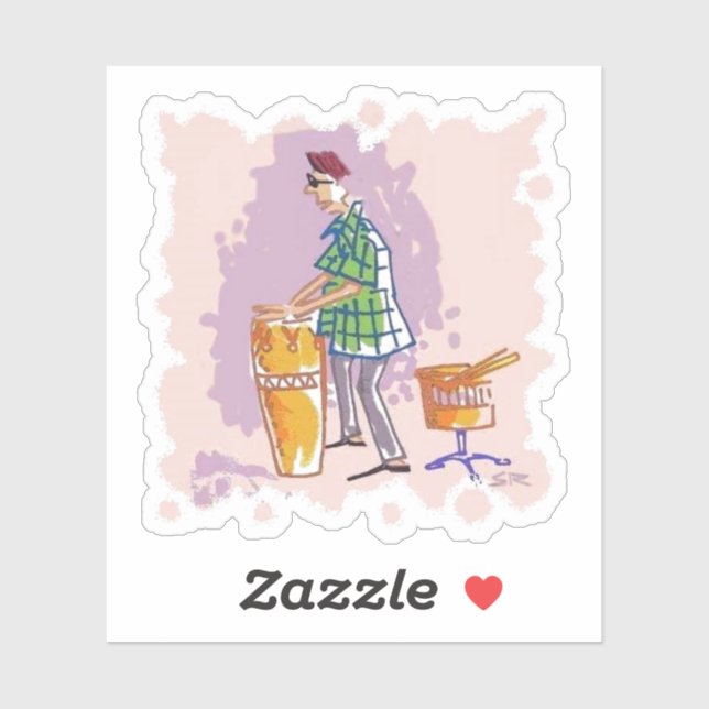 Tambour I autocollant de contour (Feuille)