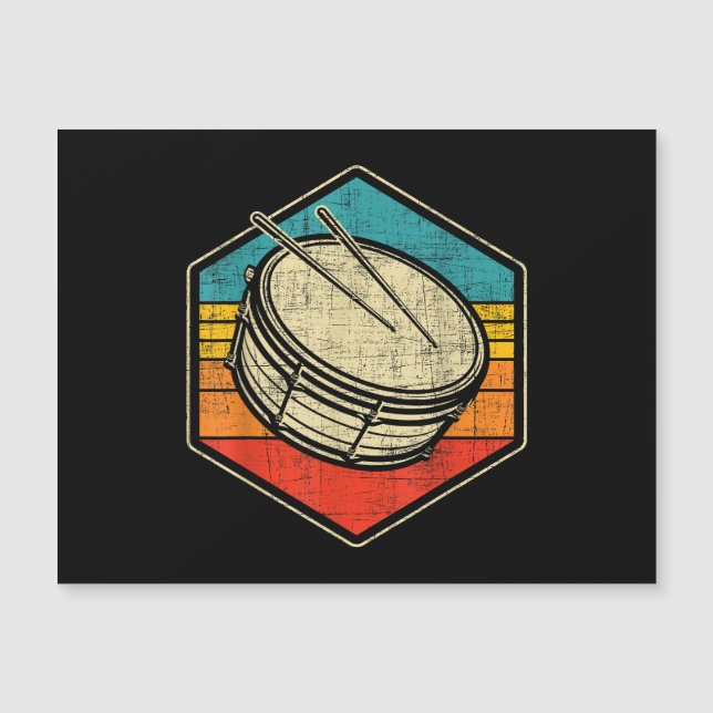 Tambour Vintage rétro - Bande de marquage (Devant)