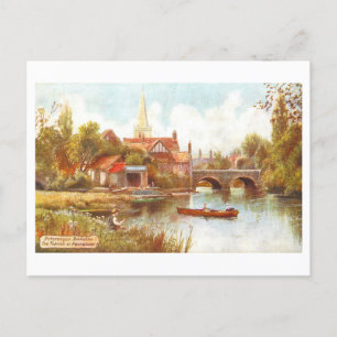 Tamise sur Abingdon Carte Postale Vintage