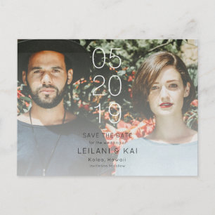 Tamiser minimaliste la carte postale Date Photo