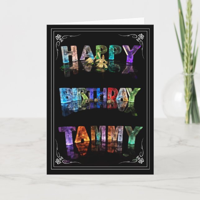Tammy - Nom en lumière carte de voeux (Photo) (Devant)